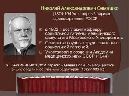 В 2024 году исполняется 150 лет со дня рождения выдающегося организатора здравоохранения академика Н.А. Семашко